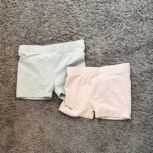 Tucker and Tate Stretch Bike Shorts - Light Gray & Pale Pink